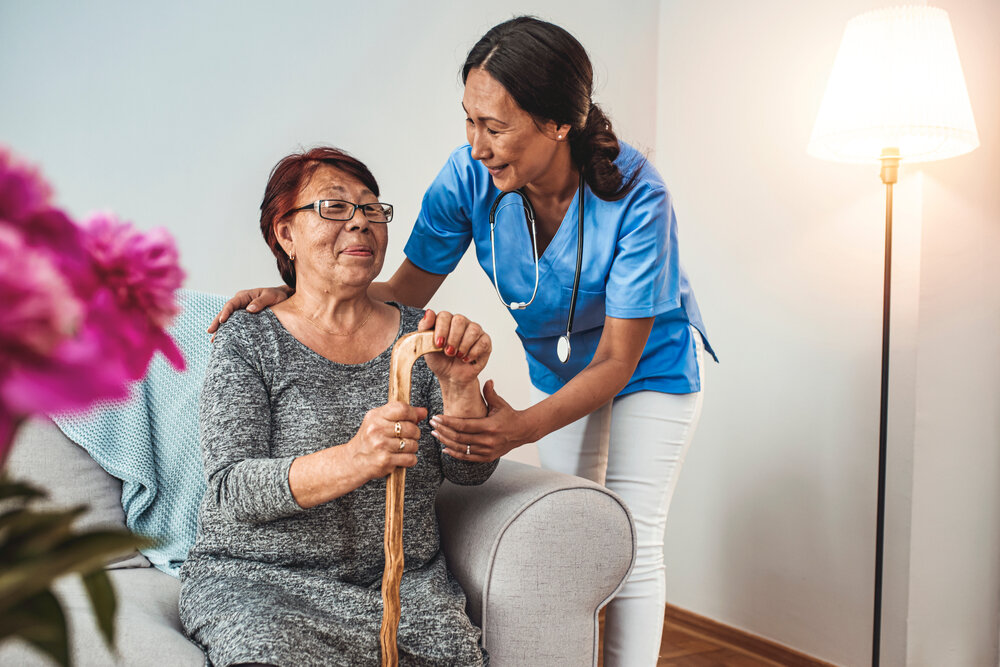 Hospitals in Europe. Elderly patient travelling to Europe for treatment.